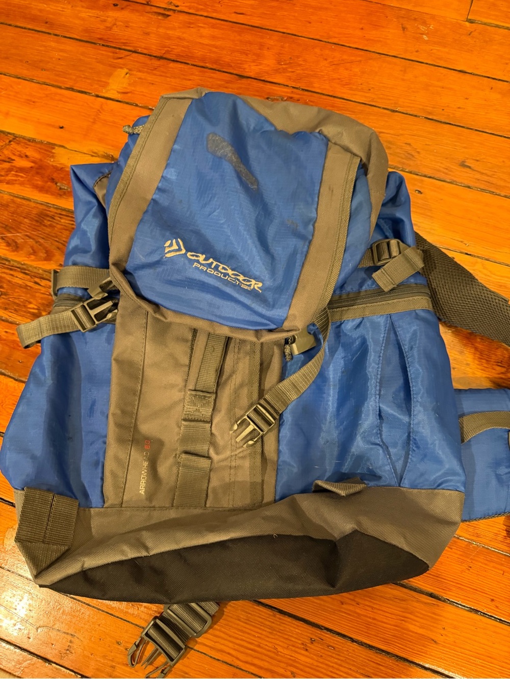Outdoor Products Blue and Gray Men's Hiking Backpack